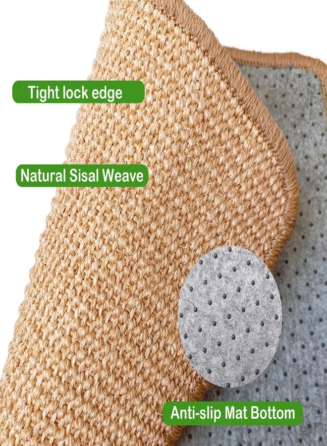 Mooydee Rabbit Scratching Pad, 16 x 12 Inch Natural Sisal Bunny Scratch Mat Scratcher Mats Claws and Teeth Care for Biting Sleeping Nesting Small Animal Bedding Chew Toys Bed Play Toy (Brown, 1Pc) - Image 5